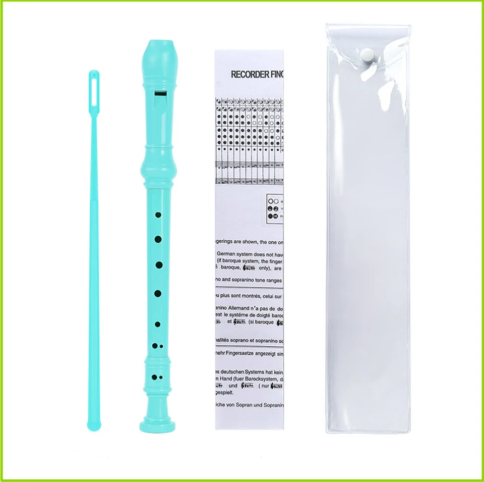 8-Loch-Klarinette, lange Flöte, J32, ABS, vertikale Flöte, Musikinstrument, Musikunterricht, mit Reinigungsstab für Kinder, Anfänger – Detail 9