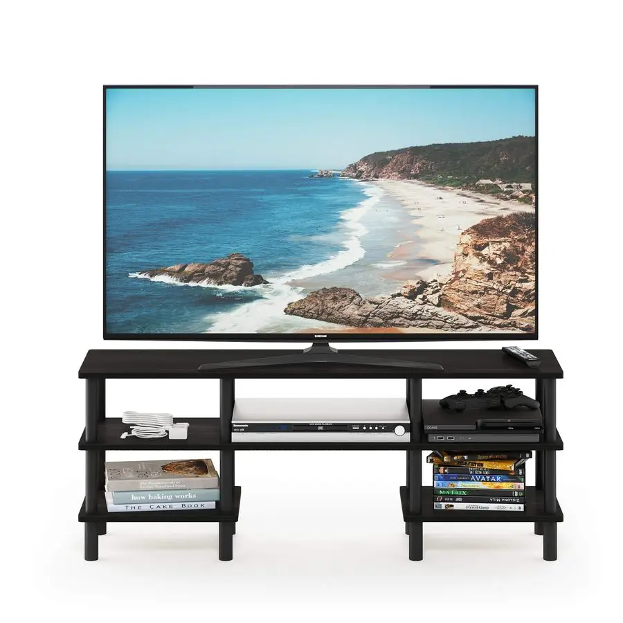 

3Tier Multipurpose Wide Shelf TV Stand, Espresso Black