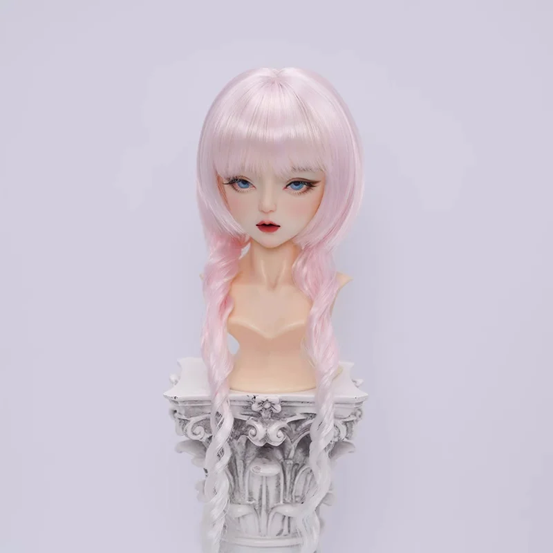 bjd doll clothes are suitable for 1/3 and 1/4 MDD size soft silk gradient jellyfish head long hair doll accessories - Image 3