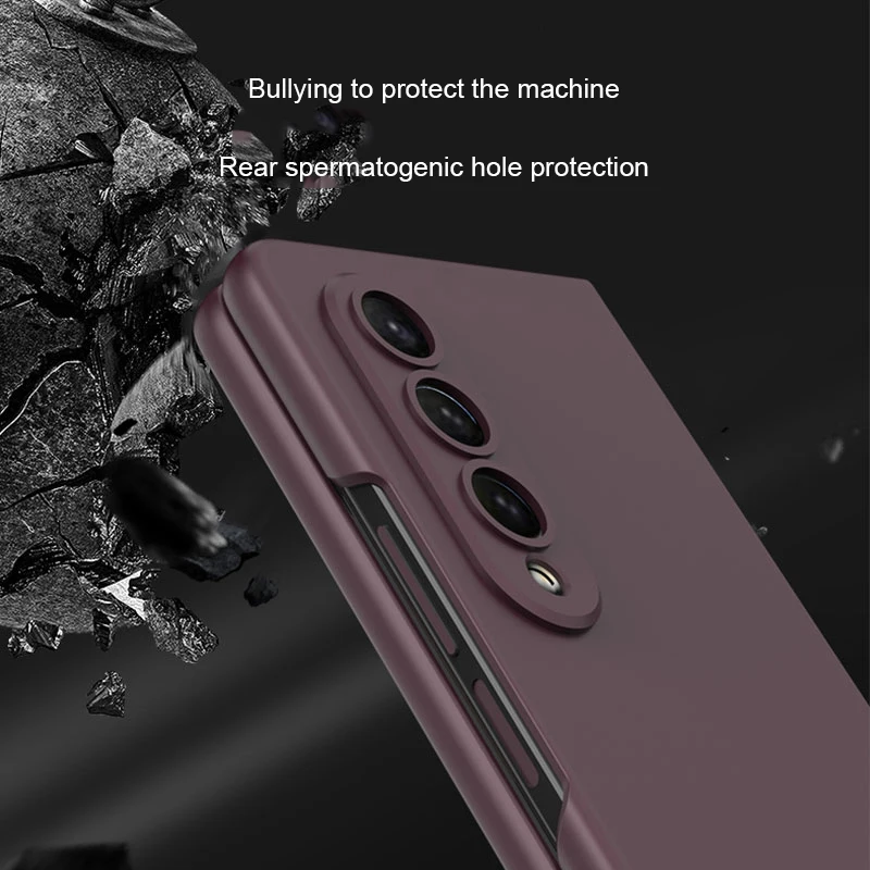 Ultra-thin Dropproof Folding Phone Case For Samsung Galaxy Z Fold 3 Fold 4 5G Fold3 Fold4 Case Cover with HD Tempered Glass Film