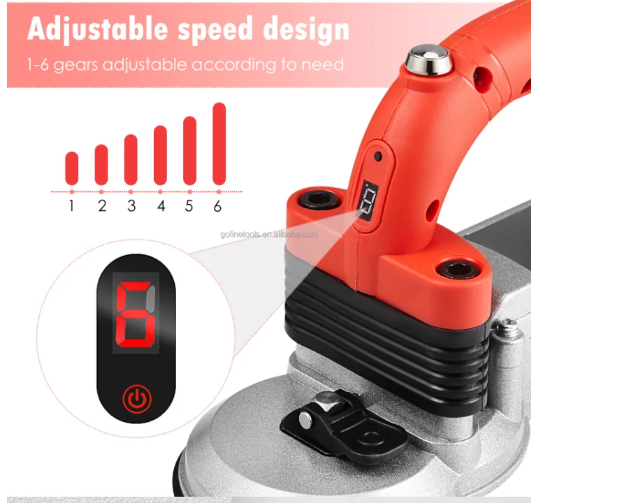 2025 كفاءة عالية الكهربائية كوب شفط مزدوج قابل للتعديل بلاط الأرضيات السيراميك آلة شفط هزاز