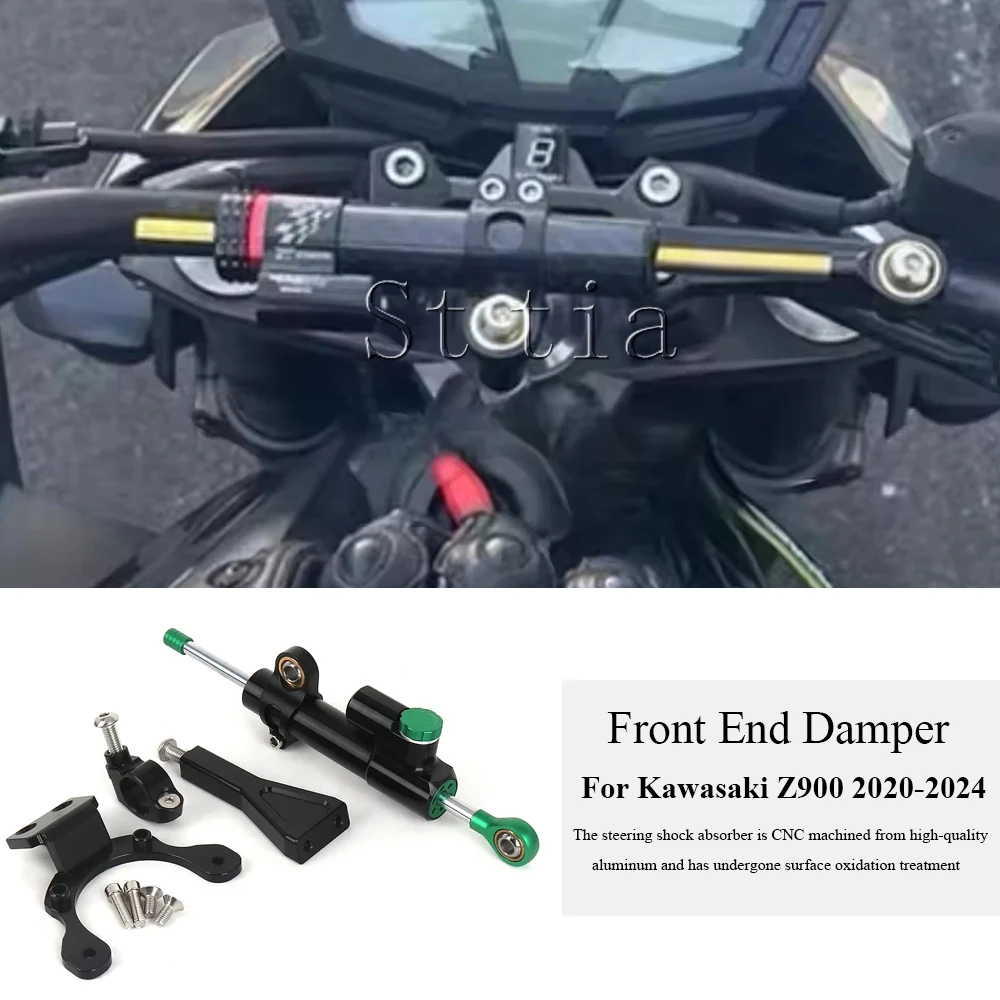 

For Kawasaki Z900 z900 Z 900 2020 2021 2022 2023 2024 Motorcycle Steering Damper Bracket Stabilizer Mounting Kit Aluminum