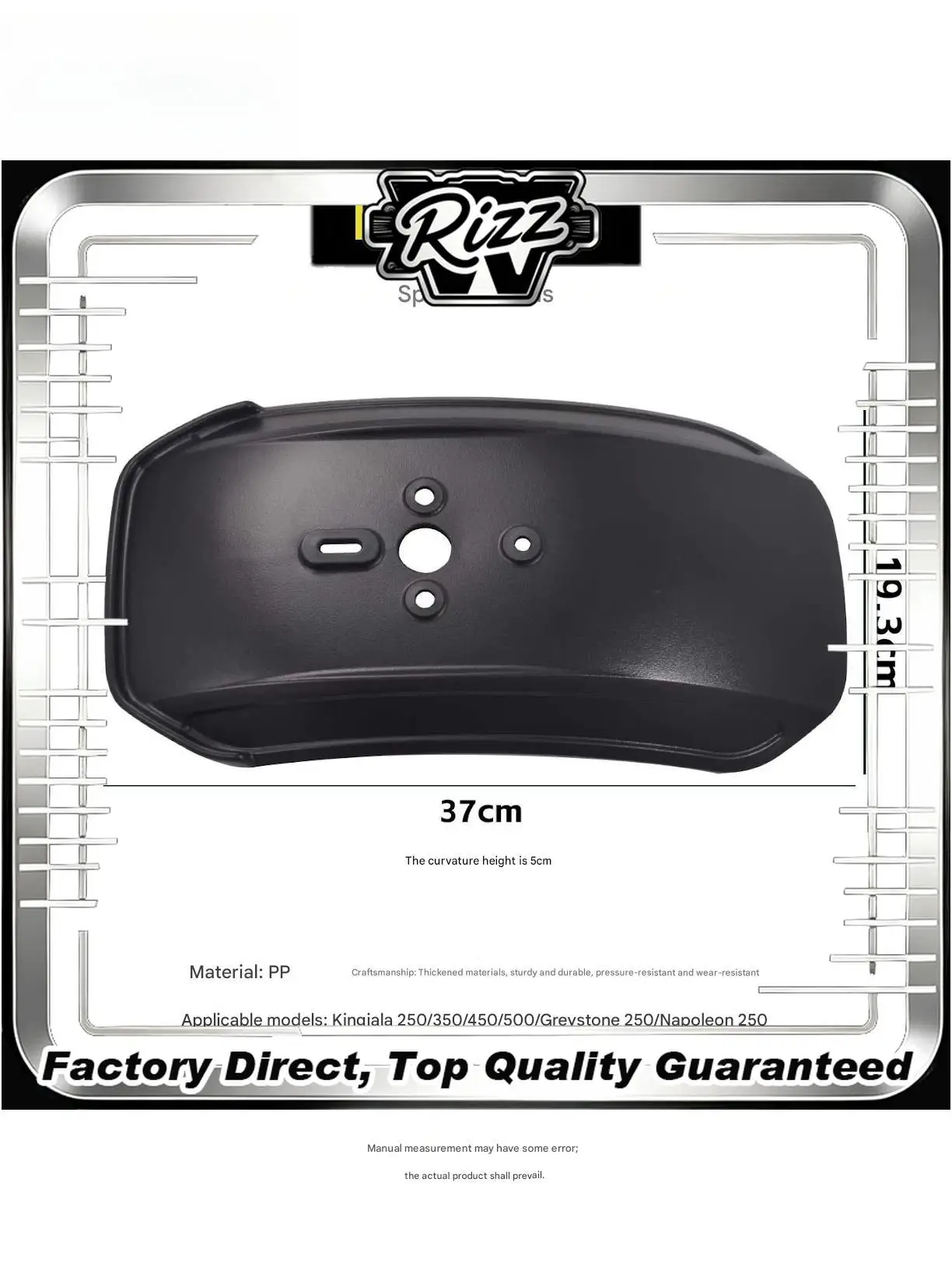 FOR Thickened Rear Mud Guard for Benda chinchilla 250 350 450 500, Napoleon 250 & Greystone 250, Anti-Splash Mudflap Mod Parts