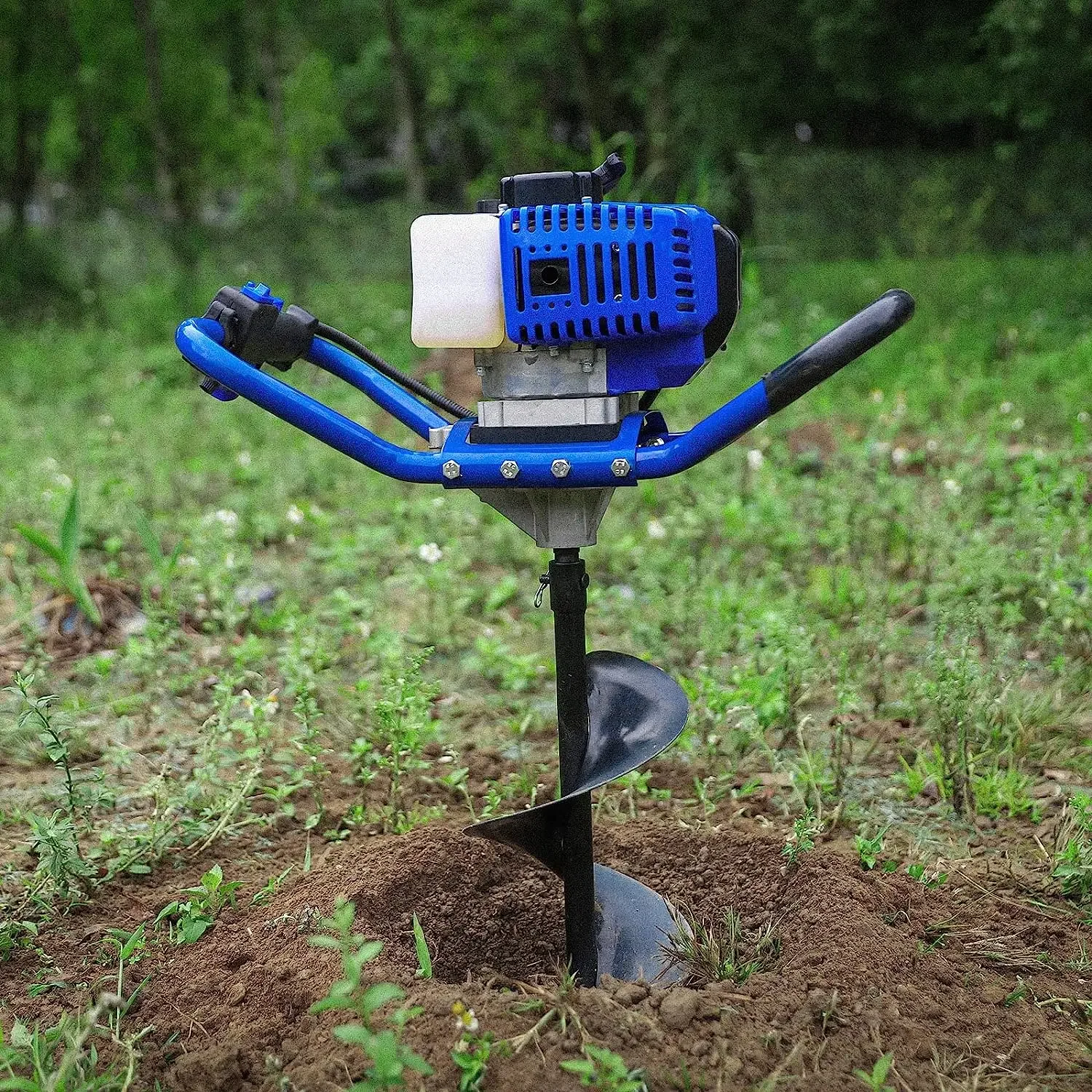 

Garden Tools Gasoline Digging Holes Drill Machine Earth Auger Combo 43cc 2cycle Power head with 80 mm Auger Drill Bit