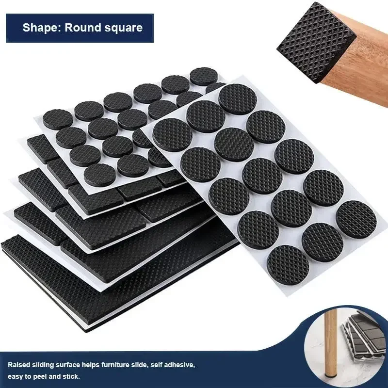 Rubber Pads For Chair Leg Furniture Anti Slip Mat Bumper Damper Self Adhesive Table Feet Protector Floor Protector Pads Hardware