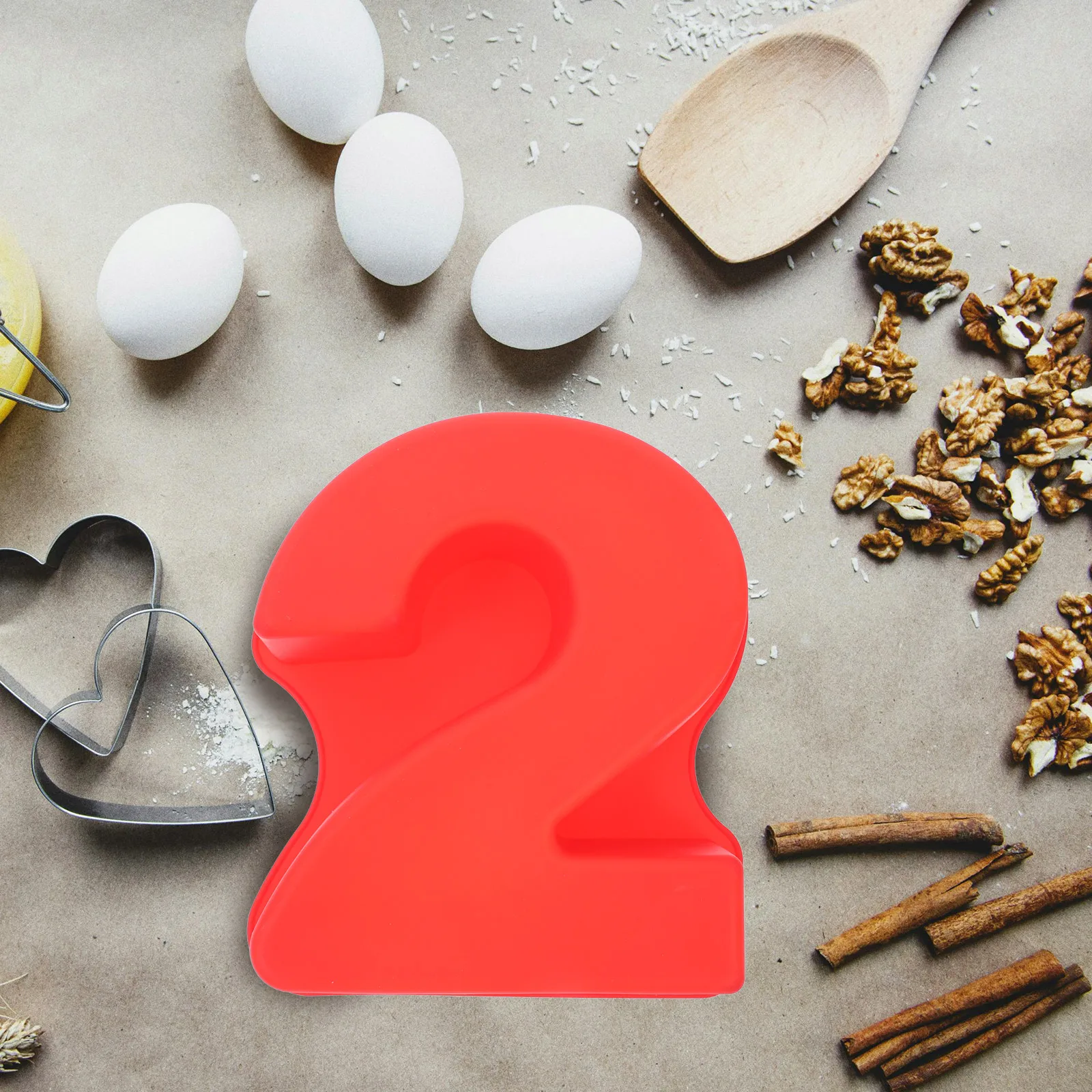 

Large 3D Red Silicone Number Mold Baking Kitchen Tool Birthday Celebration Cake Decor Diy Cake Baking Accessory