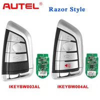 Autel Razor Style IKEYBW003AL IKEYBW004AL for BMW 3 4 Buttons Smart Universal Remote Key Work with MaxiIM KM100 E Key Programmer