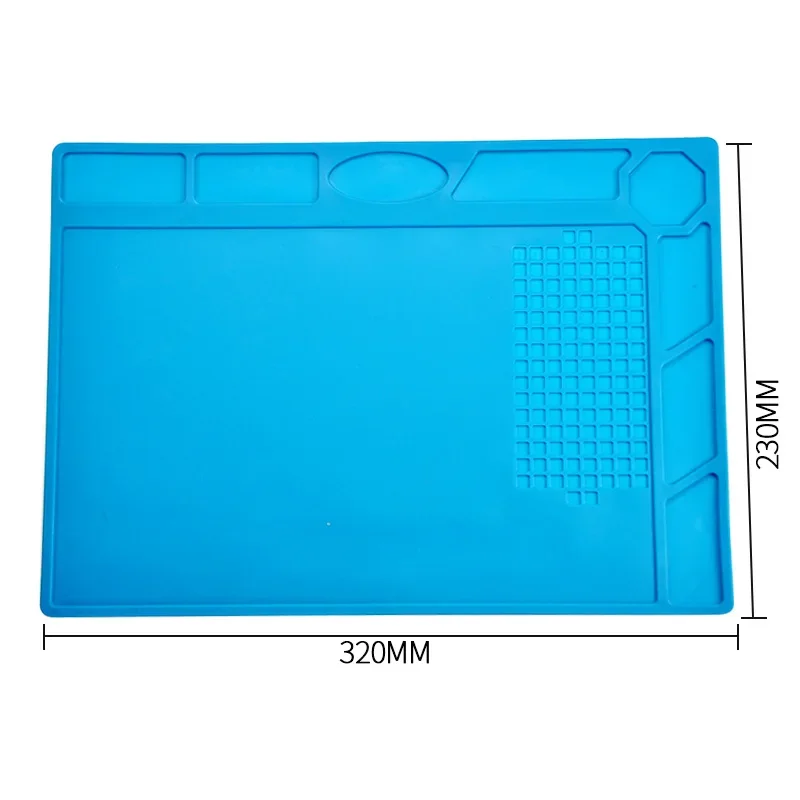 NASAN 450mm*300 mm Silicone Soldering Mat Heat Insulation Pad Heat-resistant BGA Soldering Station Work Pad Welding Repair Mat