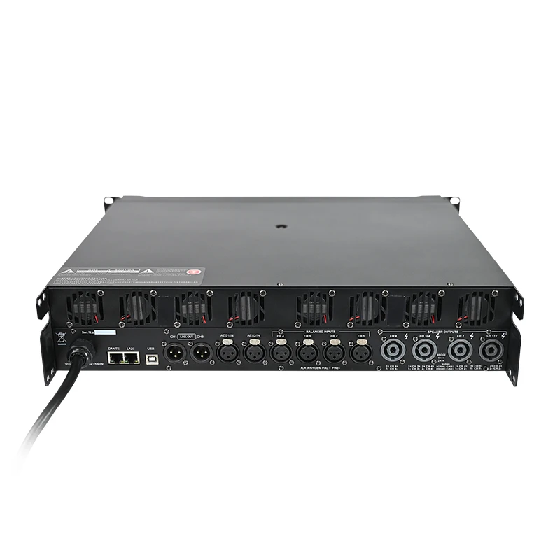 DSP10000Q AES FIR Amplificador de potência de comutação de palco profissional 2U DSP amplificador de matriz de linha de áudio multifuncional de alta qualidade