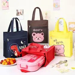 1Pcs Storage Bag Insulated Thermal Bag Picnic Travel Cute Cooler Warm Box Cartoon Breakfast Organizer Lunch Bag Kid Student