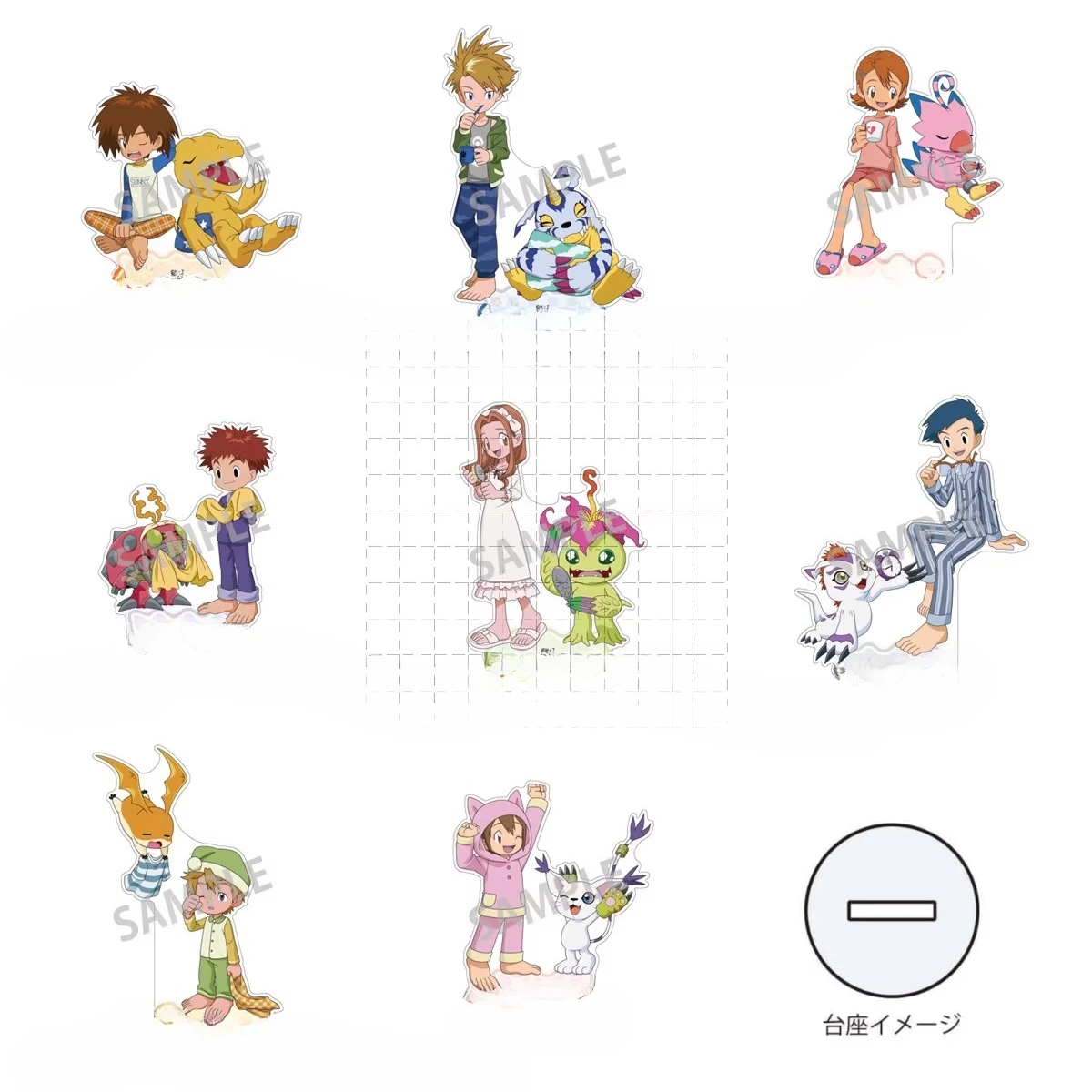 

Game Digimon Adventure Acrylic Stand Doll Anime Agumon Gabumon Piyomon Tailmon Patamon Gomamon Figure Model Cosplay Toy Gift