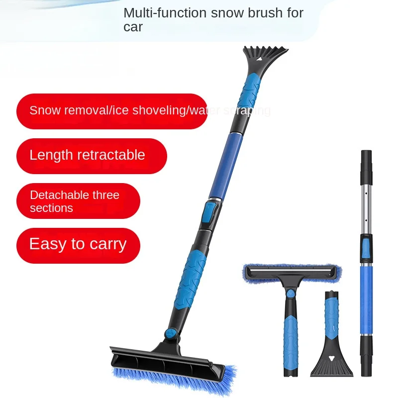 Brush Car Shovel Retractable Combined Winter Snow Cleaning Tool Large Icing Spatula