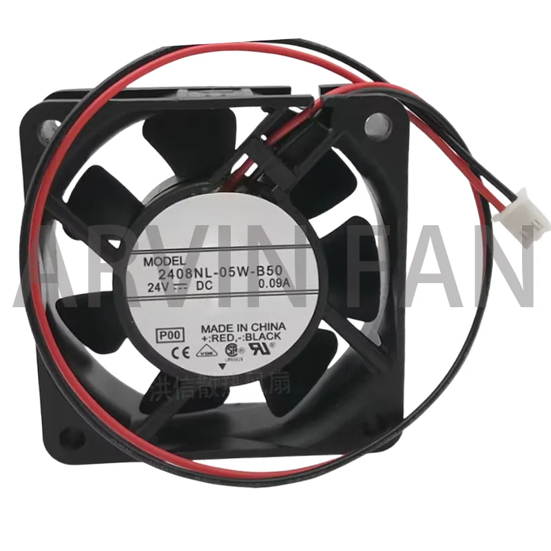 2408NL-05W-B50 DC24V 0.09A 6CM Inverter Cooling Fan