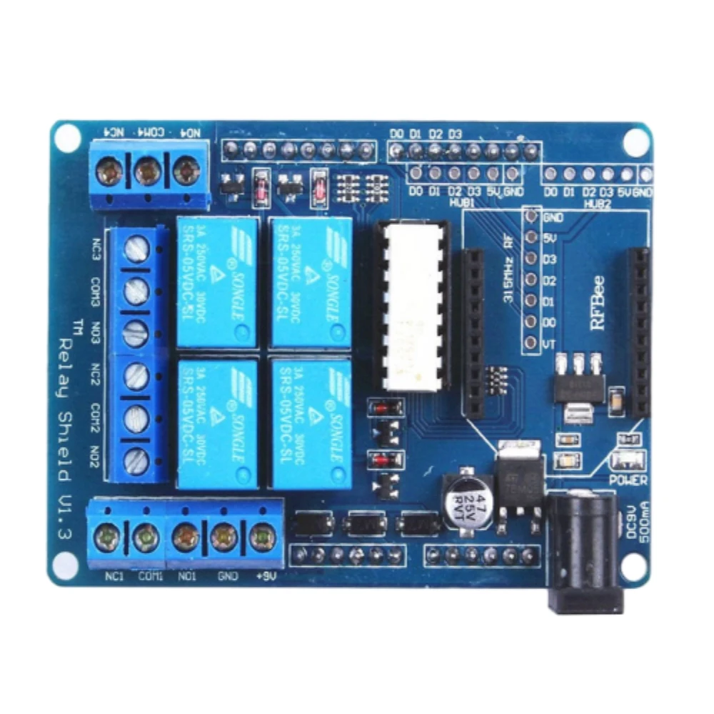 4 Way 5V Relay Expansion Board Relay Shield V1.3 for Arduino Support Xbee Bluetooth-compatible Bee Wireless Programming Module