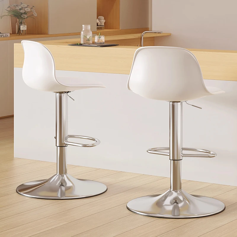 Барные стулья для ресторана в скандинавском стиле, длинный дизайн, минималистичные металлические барные стулья Wishbone Cream Sillas Para Comedor, дизайн барной мебели