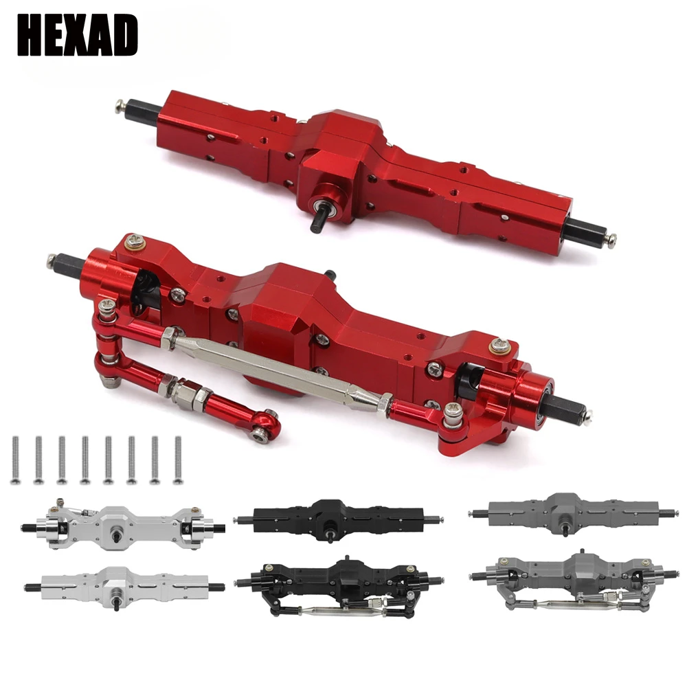 Metal Upgrade Front Rear Axle Assembly for WPL 1/10 C74 1/16 C14 C24 C34 C54 B14 B24 Feiyu JJRC RC Car Spare Parts Accessories