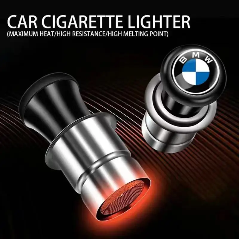 12V Car Cigar Lighter Portable Auto Emblem Cigarette Lighter Professional For BMW 1 3 5 Series X1 X4 X5 X7 G20 G38 F20 F39 F48