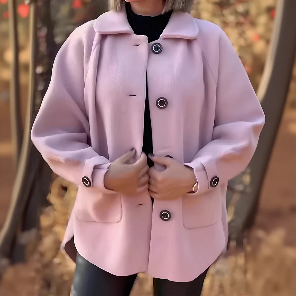 

Повседневное шерстяное пальто унисекс, стильная верхняя одежда на осень-зиму, без украшения, простой дизайн, модный тренд