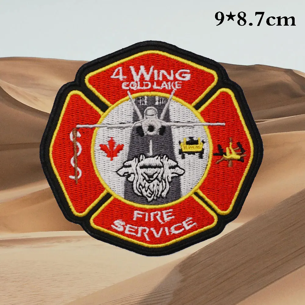 Fire Services Tactical Embroidery Patches for Backpacks and Clothing military Accessories with Hook backing or iron on