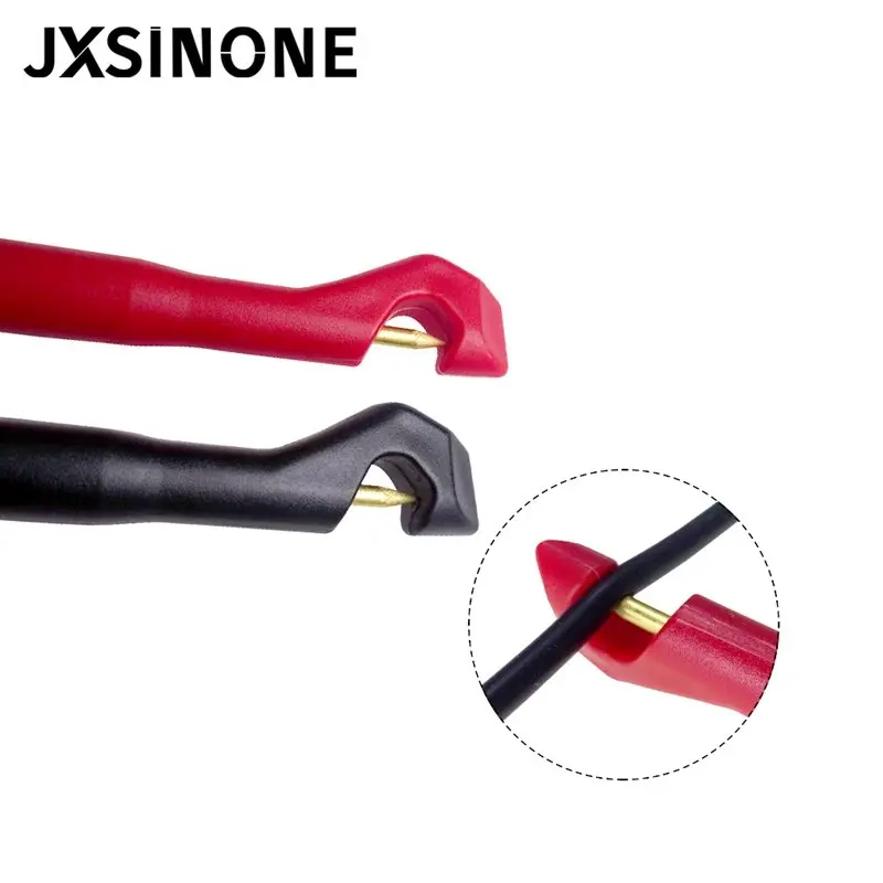 JXSINONE Heavy Duty Puncture Probe Wire-Piercing Test Clips Automotive Test Lead Kit Auto Car Repairing 2PCS Multimeter Tool