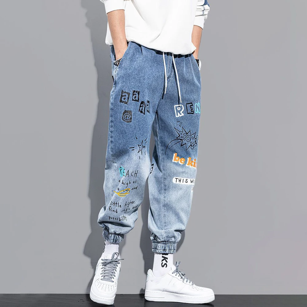 High Quality Fashion Men Cargo Pants  Hip Hop Trend Streetwear  Jogging Pants Male Casual Elastic Waist Men Trouserst Loose