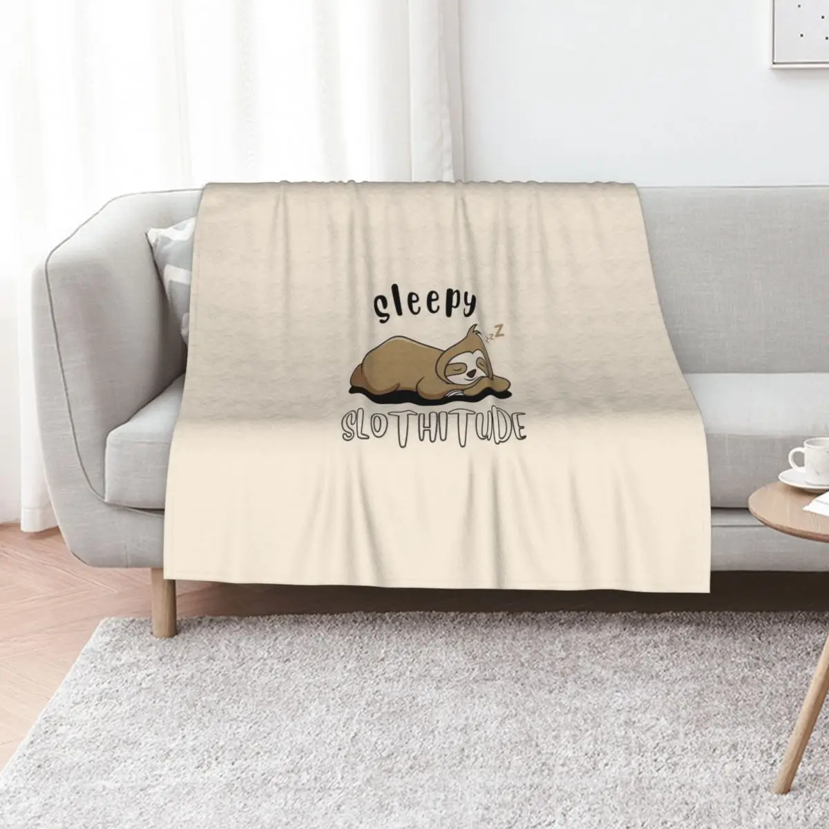 

Cute Sleepy Sloth SLOTHitude Throw Blanket Designers Hairys Kid'S anime Blankets