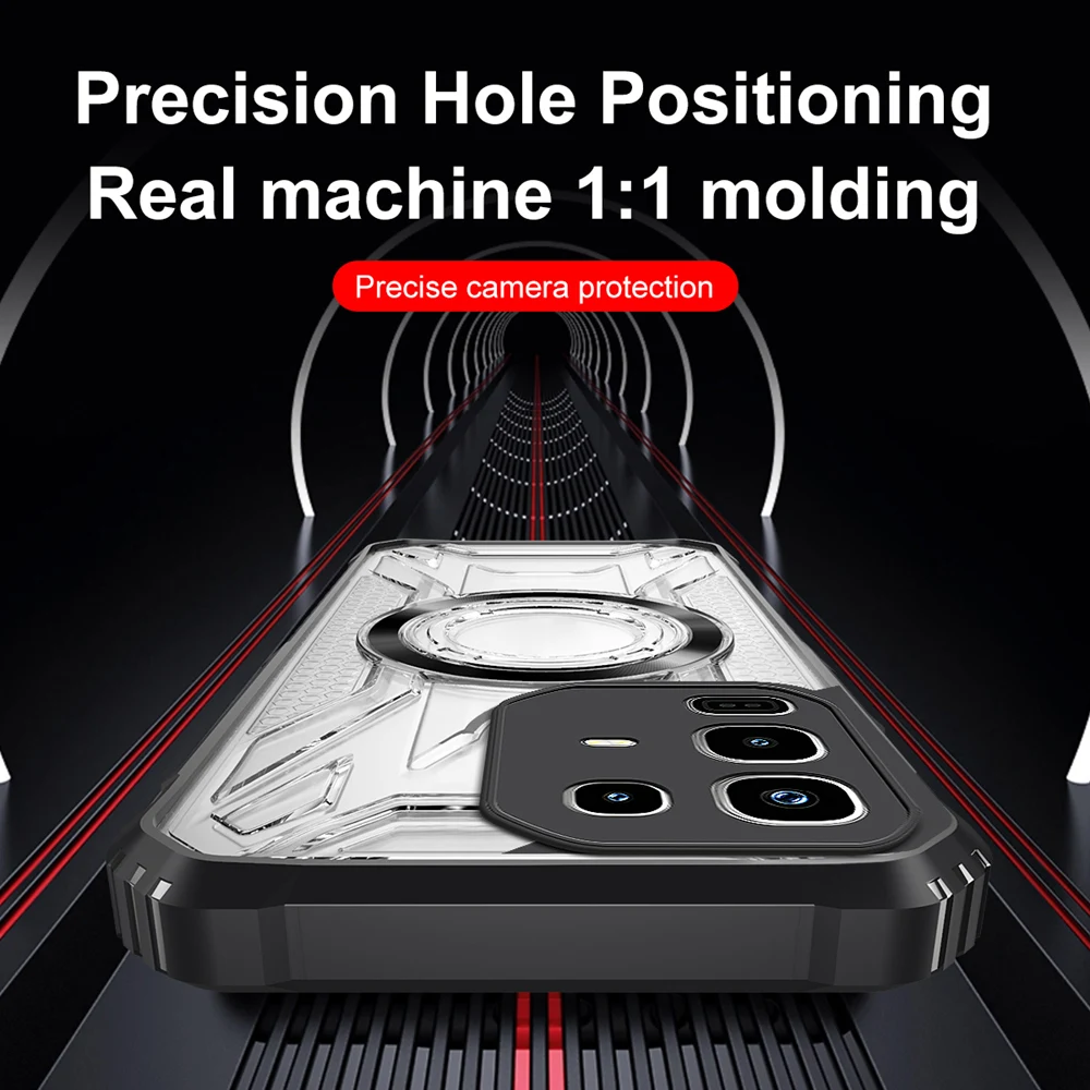 حافظة مغناطيسية شفافة من KEYSION لهاتف انفينيكس نوت 50 برو 4G من السيليكون + غطاء هاتف مقاوم للصدمات عالي التحمل لهاتف انفينيكس نوت 50 4G