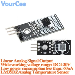 10pcs/1pc LM35DZ High Pressure Analog Temperature Sensor Module Linear analog signal output DC4~30V LM35DZ/NOPB LM35DZ LM35