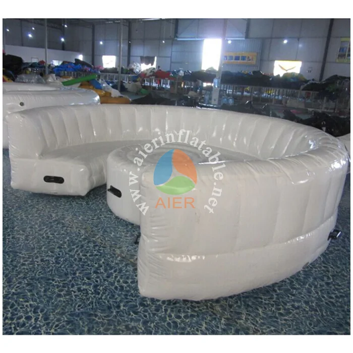 Coofull Giant Curved Inflatable Round Sofa Set Commercial Grade PVC Inflatable Furniture for Event Party Wedding Lounge Rental