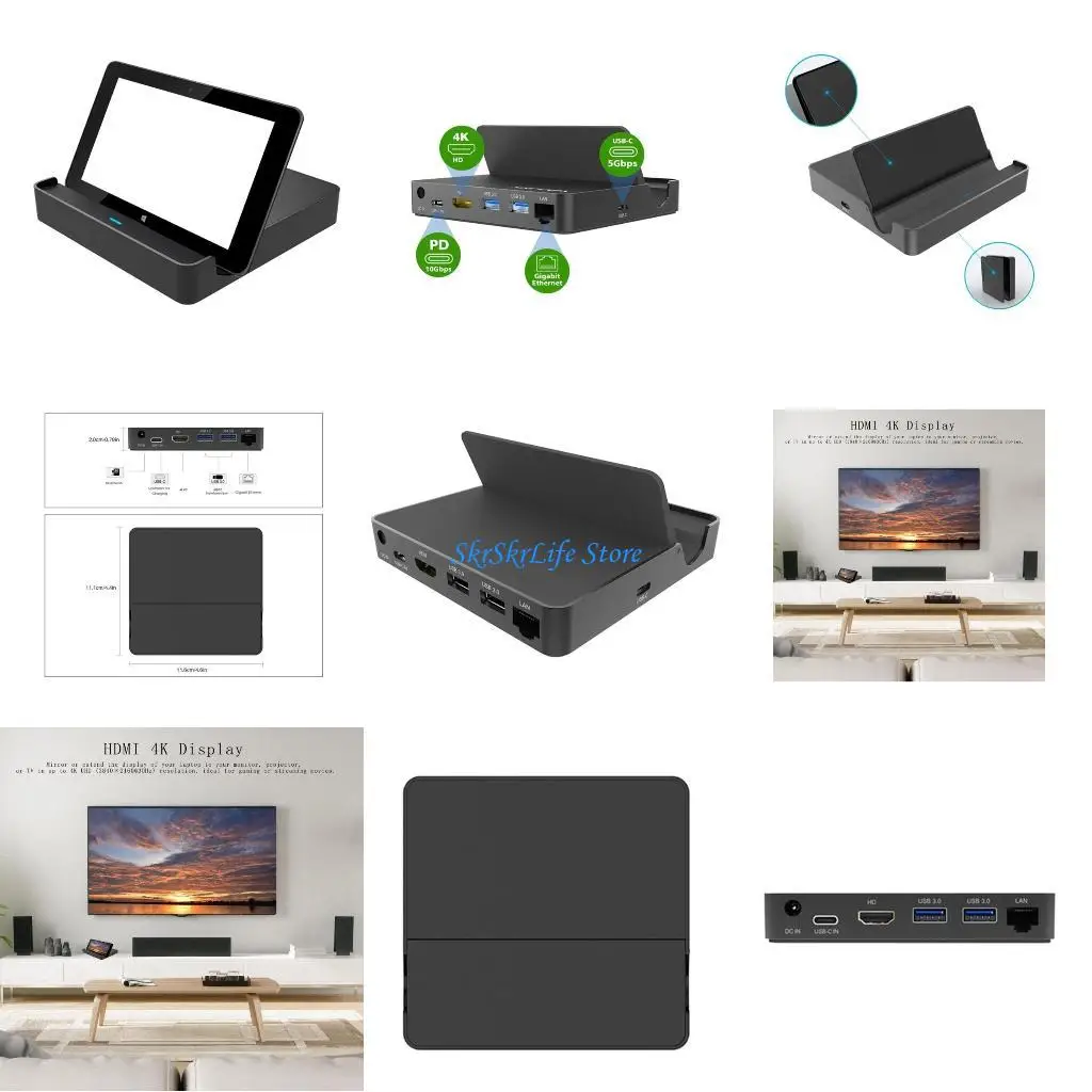 

E65E Fast Speed USB C Docking Hub with PD36W Power Delivery for Professional Use