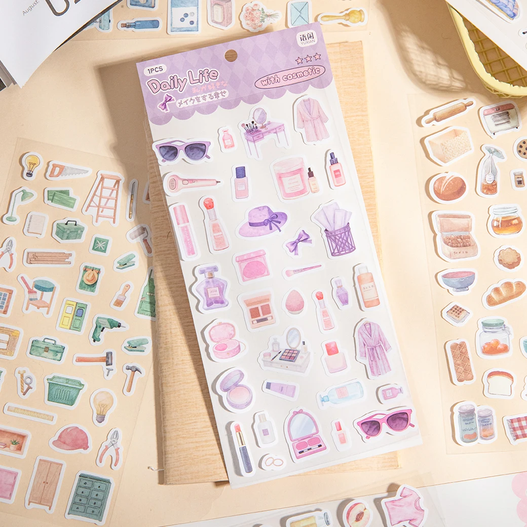 1 PC Happy Daily Series Kawaii Ins Versatile Daily Small Elements Flat Sticker DIY Diary Scrapbook Fun Decoration Sticker