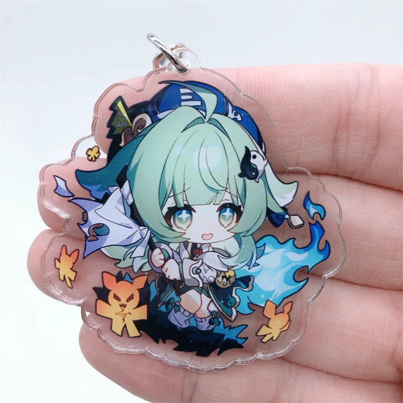 Gioco Honkai: Star Rail Topaz Jingliu HuoHuo guinifen portachiavi accessori Anime Cosplay ciondolo Prop Badge regalo