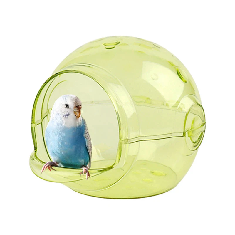 

Transparent Bird Bath Large Space Chew Resistant Parrot Bath Nest Hamster Bathroom House Birdcage Accessories Small Pet Supplies