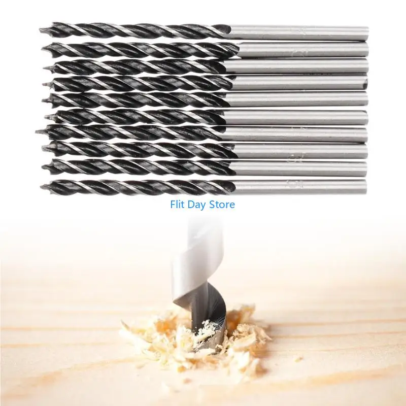 F92C 10Pieces Buncos broca 3 mm Conjunto para perfuração Bit Bit High Carbon Steel Twist Twist