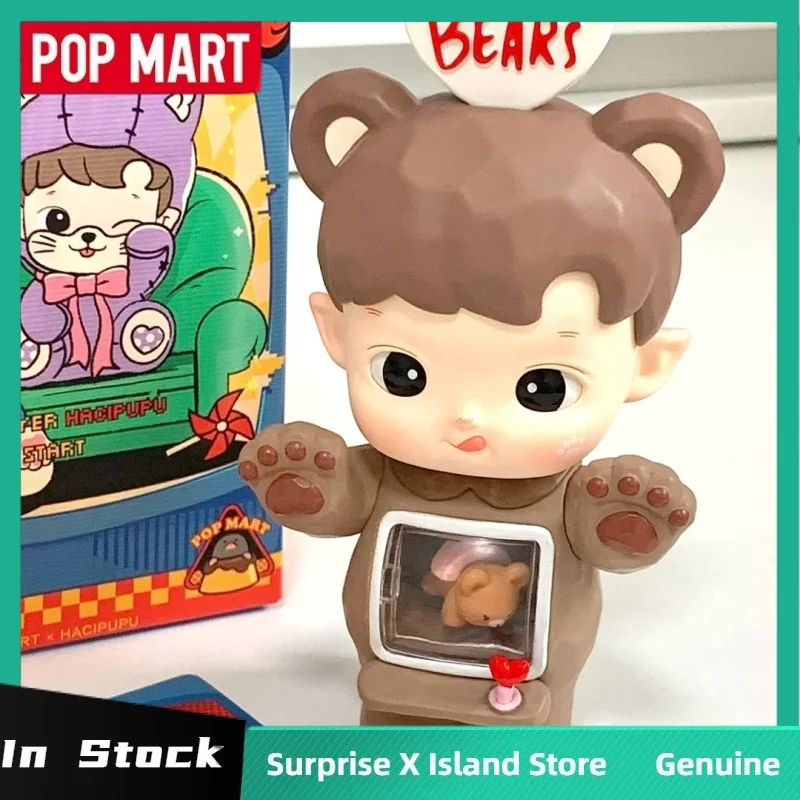 POPMART Asli Haipupu Rolling Time Machine Series Blind Box Figur Model Ornamen Meja Lucu Mainan Kotak Misteri Hadiah Ulang Tahun