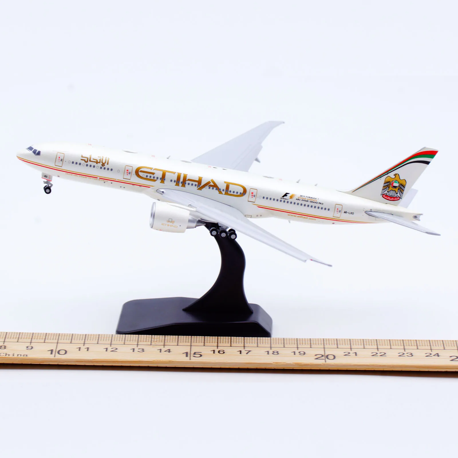 XX40107A 합금 수집용 비행기 선물 JC 날개 1:400 Etihad Airways 보잉 B777-200LR 다이캐스트 항공기 모델 A6-LRD 플랩 다운