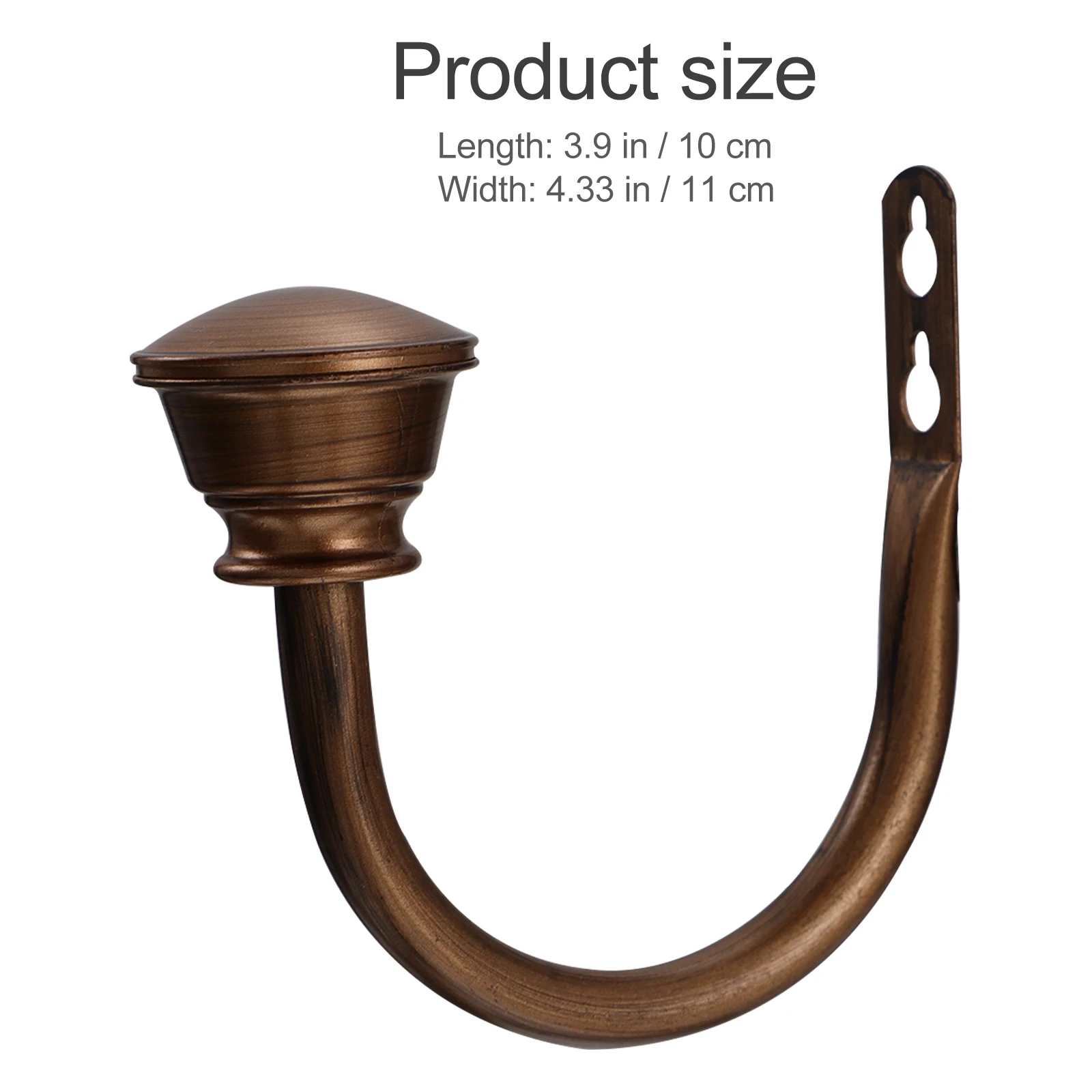 

2 Pcs Curtain Heavy Duty Wall Mounted Holders Decorative Tiebacks Retro U Shape Hooks Bedroom Bathroom Closet Kitchen Garage