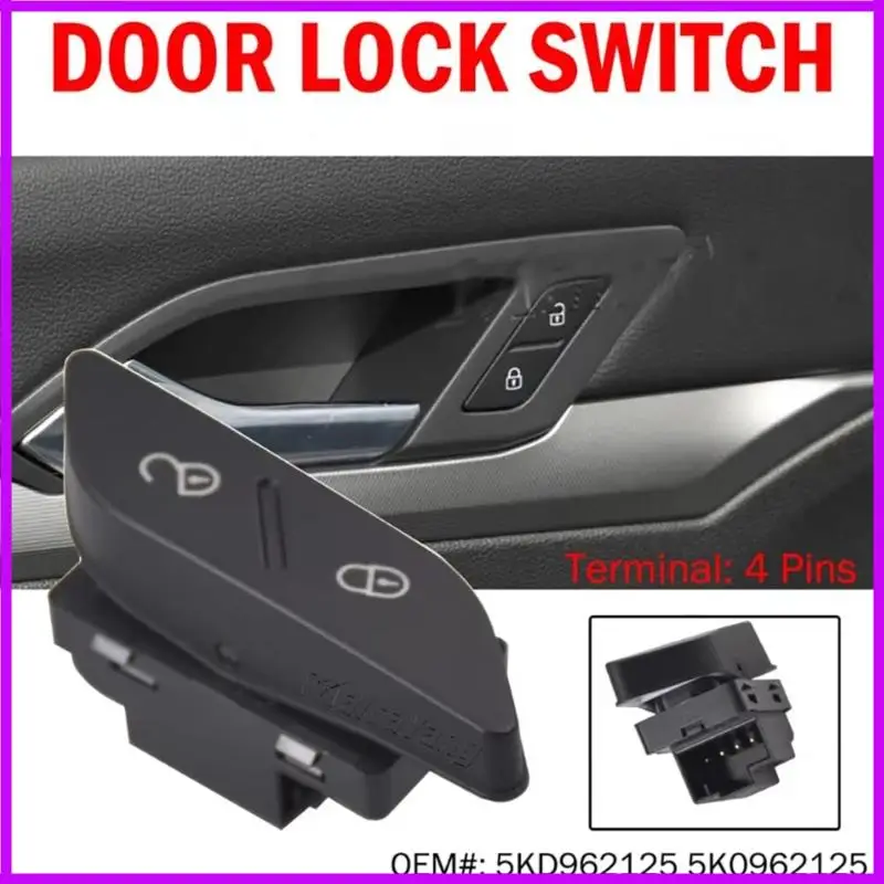 

Driver Side Central Door Lock Switch Button Car-styling For VW Golf6 VI MK6 Golf Cabriolet 5KD962125 5K0962125
