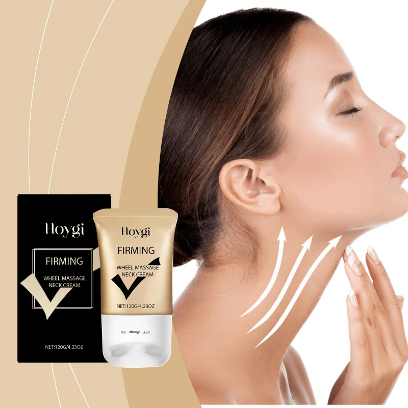 

Roller Neck Cream with Massage Wheel, Hydrating Firming Treatment for Neck Skin, Nourishing Moisturizer for Improved Elasticity