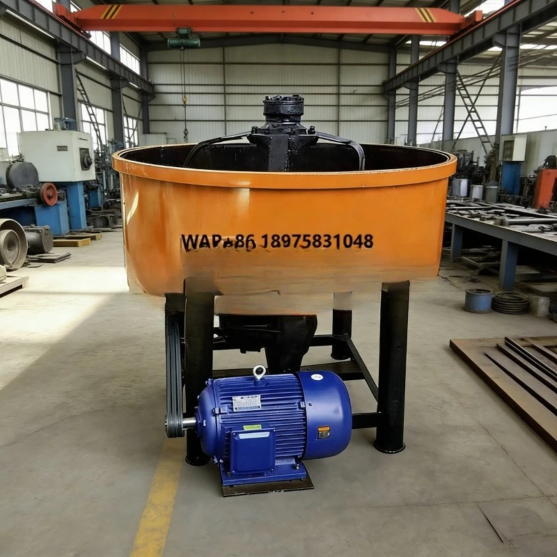

Efficient 300L vertical pan mortar mixer, portable concrete cement mixer, electric dual-purpose
