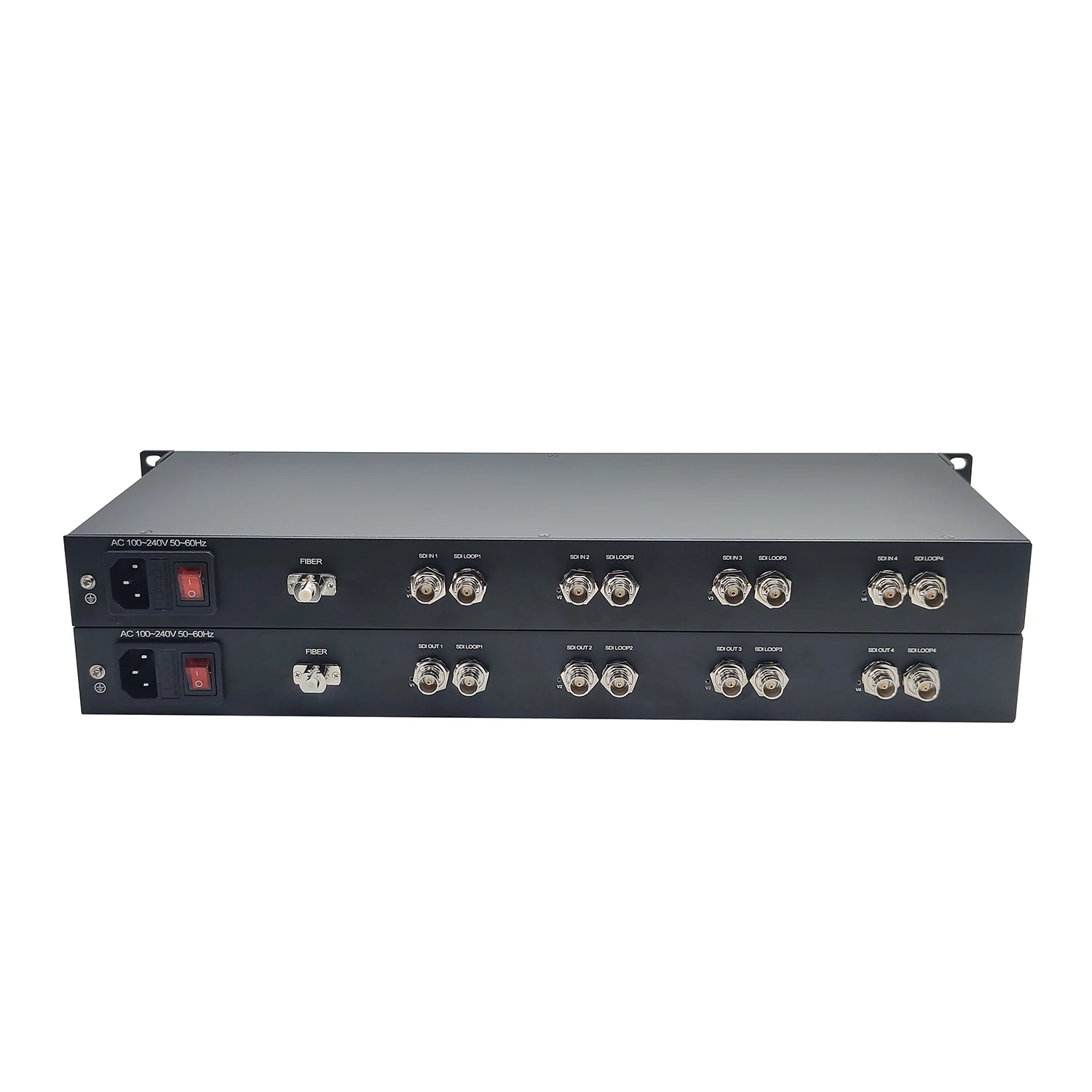 TV Station Studio 12G SDI over Fiber Extender 4channels 12G SDI Transceiver
