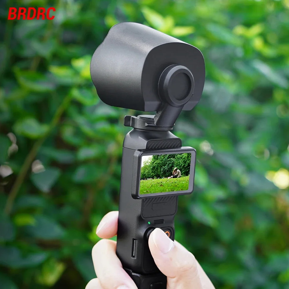 BRDRC Sun hood for DJI Osmo Pocket 3 Light Weight Sunshade for Gimbal Camera Quickly Release Sunlight Reduce Cover Props