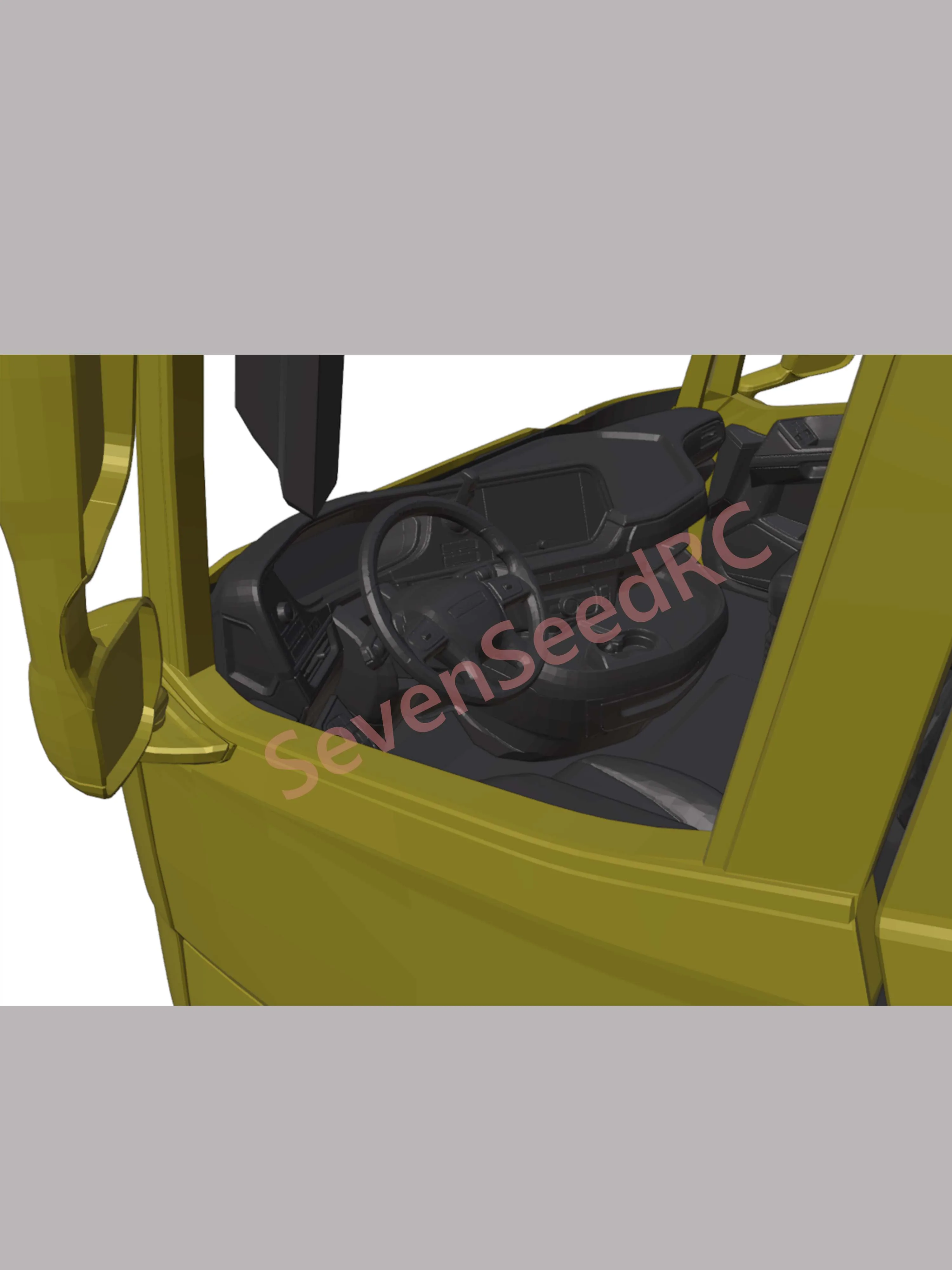 3D Printed Truck Cab DAF XG 1/14 For Fmx Static Dot Model JDM Tamiya Lesu Lxy Scaleclub SCX10 TRX6 Crossrc NT JT4 view 6