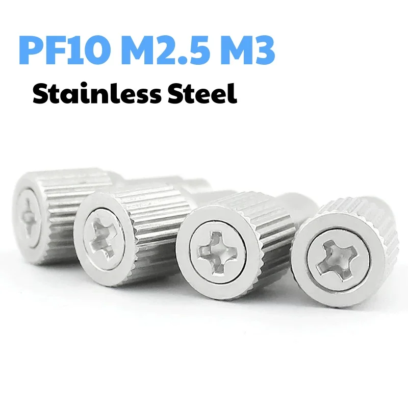 Stainless Steel PF10 M2.5 M3 Pressure Riveting Type Loose Screw Does Not Come Out Of Hand Twist Spring Screws