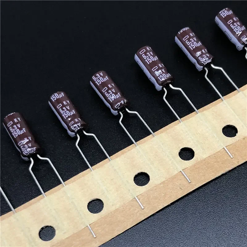 20Pcs/100Pcs 150uF 6.3V NCC KY Series 5x11mm Low ESR Long Life 6.3V150uF Aluminum Electrolytic Capacitor