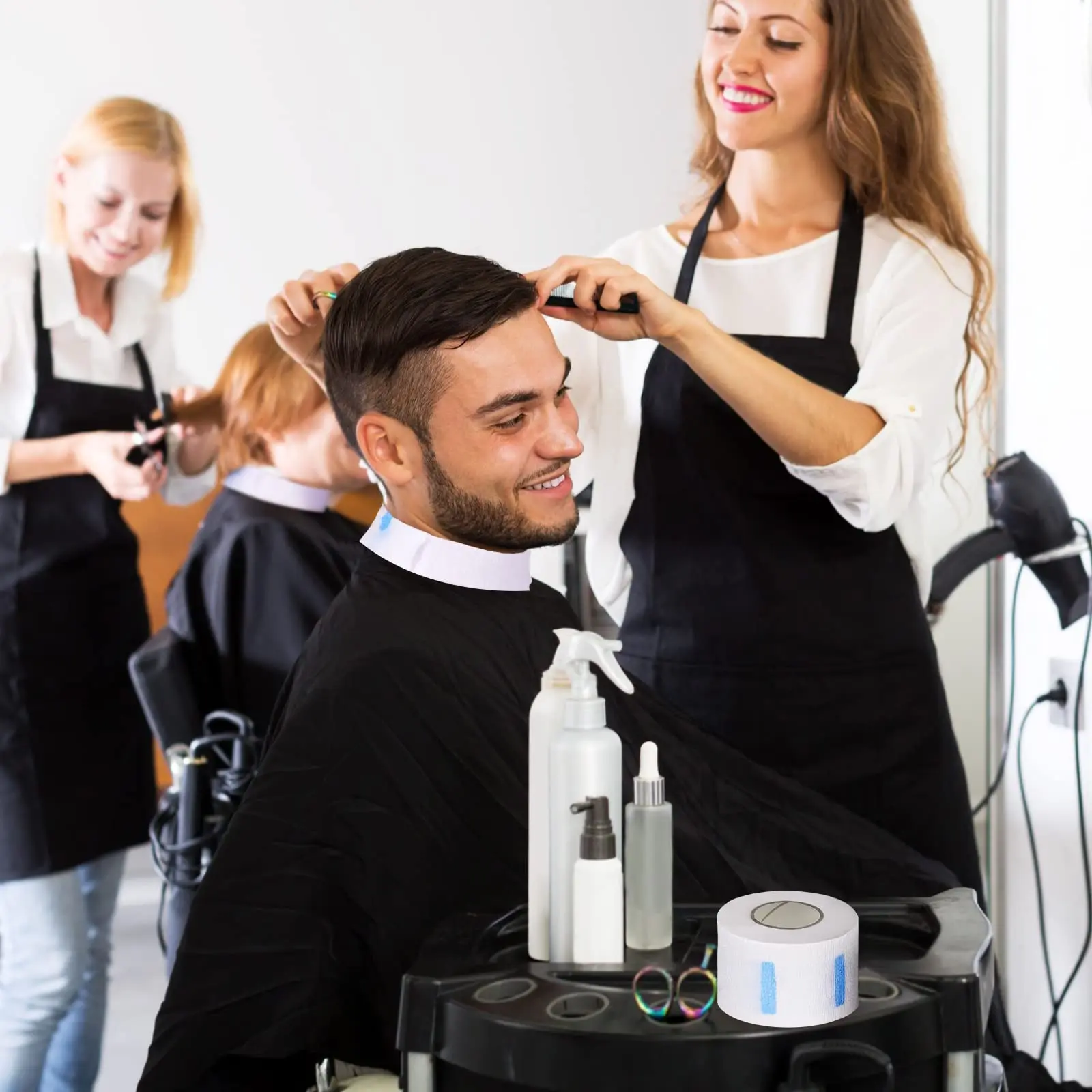 20 piezas de papel desechable para el cuello, accesorio de corte de pelo, suministros de barbería, venta al por mayor
