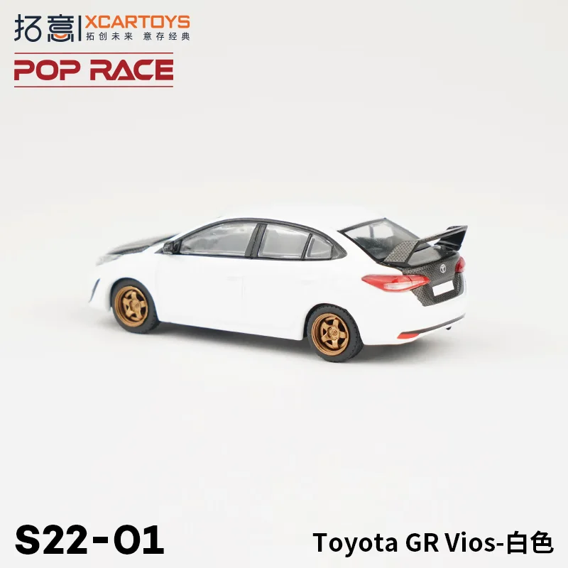 

XCARTOYS 1:64 Toyota GR VIOS White S22-01 Small Scale JDM Alloy Car Model Collection Gifts for Children