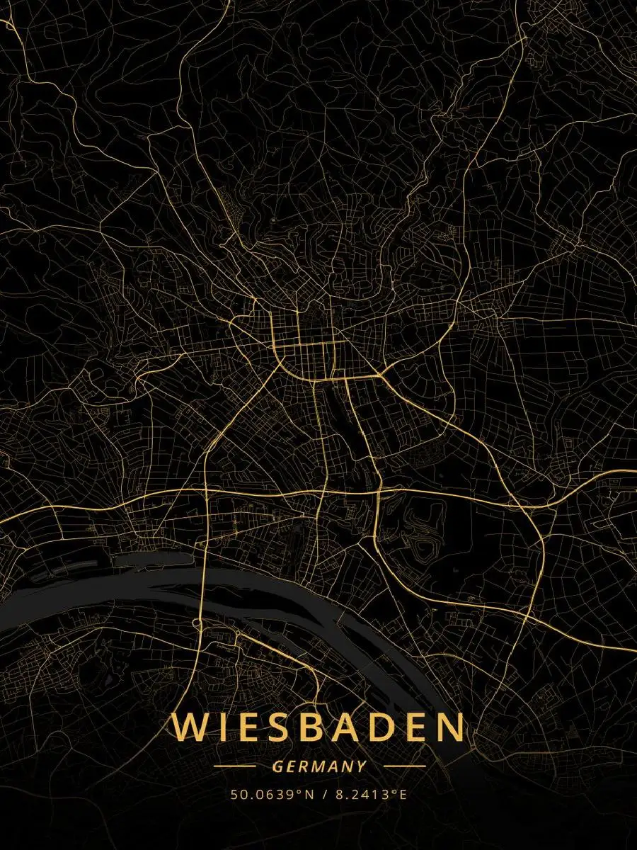 Wiesbaden Germany Vintage Map Poster  Nature  Travel Collection Wall Art Print for Home Decor Ideal for Geography Enthusiasts