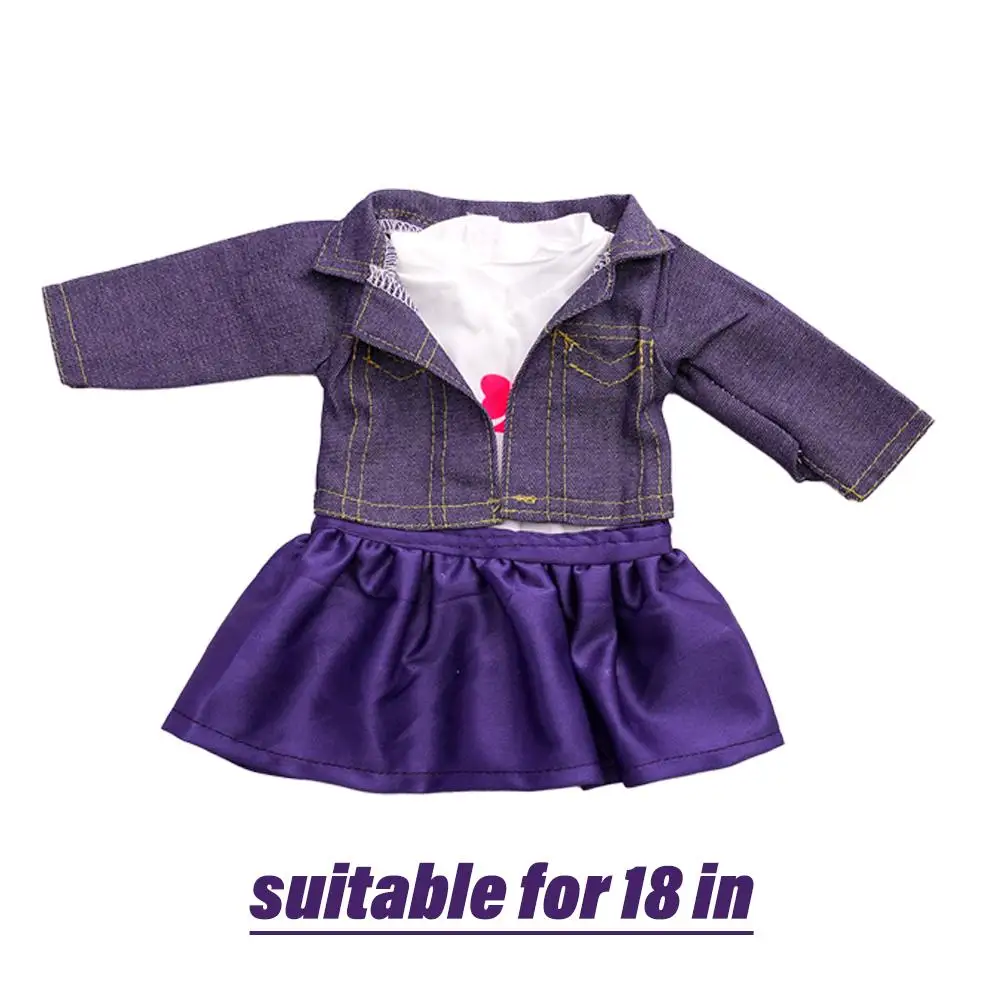 18인치 아메리칸 인형 옷 세트 43CM 리본 베이비 인형 옷 액세서리 네누코 로파 우리 세대 소녀 DIY 장난감 선물