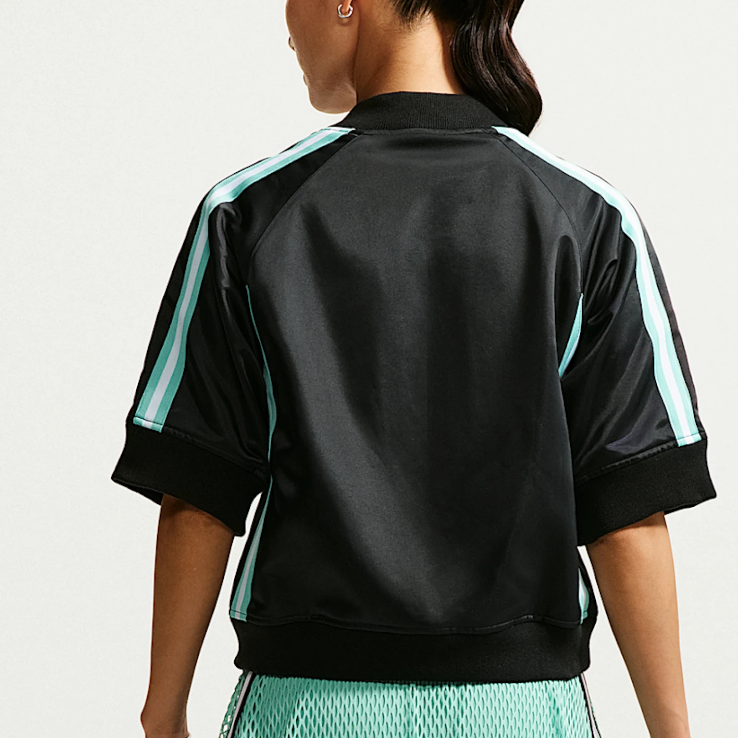 Nike genuine Court Slam women's woven stand up collar short sleeved tennis T-shirt IQ2683-010